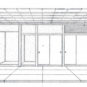スケッチ：和室（仏間）