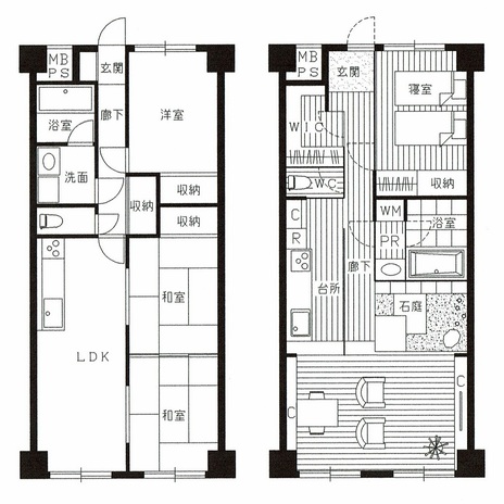 図面：　Before　⇒　⇒　⇒　After